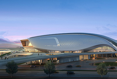 宁波奥体中心项目游泳馆、体育馆、综合训练馆幕墙（含金属屋面）工程施工